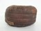 Mid-Century Dark Brown Patchwork Leather Ottoman 5