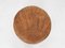 Cognac Leather Round Ottoman, Image 3