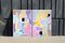 Abstract Blooming Flowers in Pastel Tones, Art Deco Painting Diptych, Paper, 2021 8