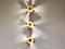 Brass Regency Flower Wall or Ceiling Light in the Style of Willy Daro, 1970s 8