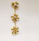 Brass Regency Flower Wall or Ceiling Light in the Style of Willy Daro, 1970s 4