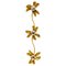 Brass Regency Flower Wall or Ceiling Light in the Style of Willy Daro, 1970s, Image 1