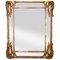 Regency Style Gold Foil Hand Carved Wooden Rectangular Mirror, 1970s 1