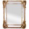Regency Style Gold Foil Hand Carved Wooden Rectangular Mirror, 1970s, Image 1