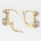 19th Century French Diamond 18 Karat Yellow Gold Platinum Dangle Earrings, Set of 2 3