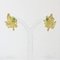 Emerald 18 Karat Yellow Gold Vine Leaves Earrings, 1960s 4