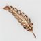 19th-Century French Natural Pearl 18 Karat Rosa, Gold & Silver Leaf Brooch, Image 10