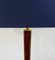 Mid-Century Modern Blue Floor Lamp in Wood and Brass, Italy, 1950s, Image 7
