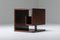 Italian Stained Oak Cubic Side Tables 1970s, Set of 2 6
