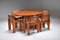 Italian Design Oval Mid-Century Modern Dining Table on a Rattan Base 5