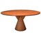 Italian Design Oval Mid-Century Modern Dining Table on a Rattan Base 1