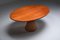 Italian Design Oval Mid-Century Modern Dining Table on a Rattan Base, Image 6