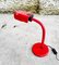 Red Gooseneck Desk Lamp from Targetti Sankey, Italy, 1970s, Image 2