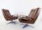 Brown Leather Chairs from Carl Straub, 1960s, Set of 2, Image 4