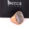 Light Grey Mother of Pearl in Antique Cut & Hand-Engraved Sterling Silver Ring from Berca, Image 5