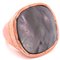 Light Grey Mother of Pearl in Antique Cut & Hand-Engraved Sterling Silver Ring from Berca, Immagine 1