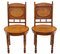 Oak Hall or Bedroom Chairs, 1880s, Set of 2 1