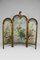 Belle Epoque Folding Screen in Gilded Carved Wood with Naturalist Paintings, 1880s 2