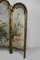 Belle Epoque Folding Screen in Gilded Carved Wood with Naturalist Paintings, 1880s 5