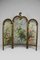 Belle Epoque Folding Screen in Gilded Carved Wood with Naturalist Paintings, 1880s, Imagen 1