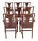Art Nouveau Inlaid Mahogany Dining Chairs, 1910s, Set of 8 3