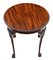 Carved Mahogany Circular Side or Center Table, 1910s, Image 1