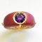 Natural Amethyst, Red Oxidized Brass & 18K Gold Ring from Berca 2