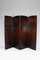 Antique 4 Panels Folding Screen in Patinated Leather, 1900s 2