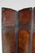 Antique 4 Panels Folding Screen in Patinated Leather, 1900s 4