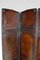 Antique 4 Panels Folding Screen in Patinated Leather, 1900s, Image 4
