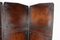 Antique 4 Panels Folding Screen in Patinated Leather, 1900s 8