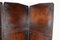 Antique 4 Panels Folding Screen in Patinated Leather, 1900s, Image 8