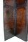 Antique 4 Panels Folding Screen in Patinated Leather, 1900s 10