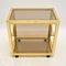 Vintage Italian Brass Drinks Trolley from Zevi, 1970s 2