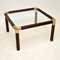 Vintage Wood & Brass Coffee Table, 1970s, Immagine 1