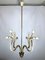 Mid-Century Italian Brass and Lacquer Chandelier, 1950s 12