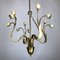 Mid-Century Italian Brass and Lacquer Chandelier, 1950s 8