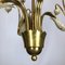 Mid-Century Italian Brass and Lacquer Chandelier, 1950s 3