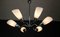 Mid-Century Chrome-Plated 6 Flame Chandelier from Instala Decin, 1950s, Image 2