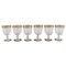 White Wine Glasses in Mouth-Blown Art Glass from Nason & Moretti, 1930s, Set of 6 1