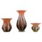 Ikora Vases in Mouth Blown Art Glass from Karl Wiedmann for Wmf, 1930s, Set of 3 1