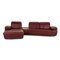Clair Red Leather Corner Sofa from Mondo 1