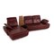 Clair Red Leather Corner Sofa from Mondo 3