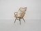 Rattan and Metal Lounge Chair by Rohe Noordwolde, The Netherlands, 1950s 2