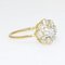 French 19th Century Diamonds 18 Karat Yellow Gold Daisy Ring 10