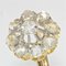 French 19th Century Diamonds 18 Karat Yellow Gold Daisy Ring, Imagen 7