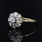 French 19th Century Diamonds 18 Karat Yellow Gold Daisy Ring 4