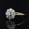 French 19th Century Diamonds 18 Karat Yellow Gold Daisy Ring, Image 4