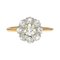 French 19th Century Diamonds 18 Karat Yellow Gold Daisy Ring, Image 1