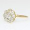 French 19th Century Diamonds 18 Karat Yellow Gold Daisy Ring, Imagen 6